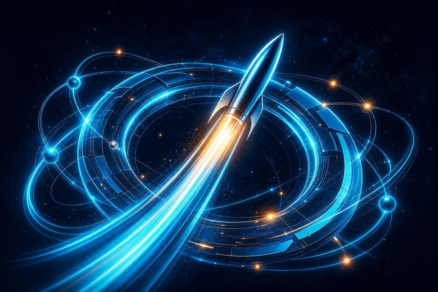 Orbital acceleration metaphor for organizational AI transformation