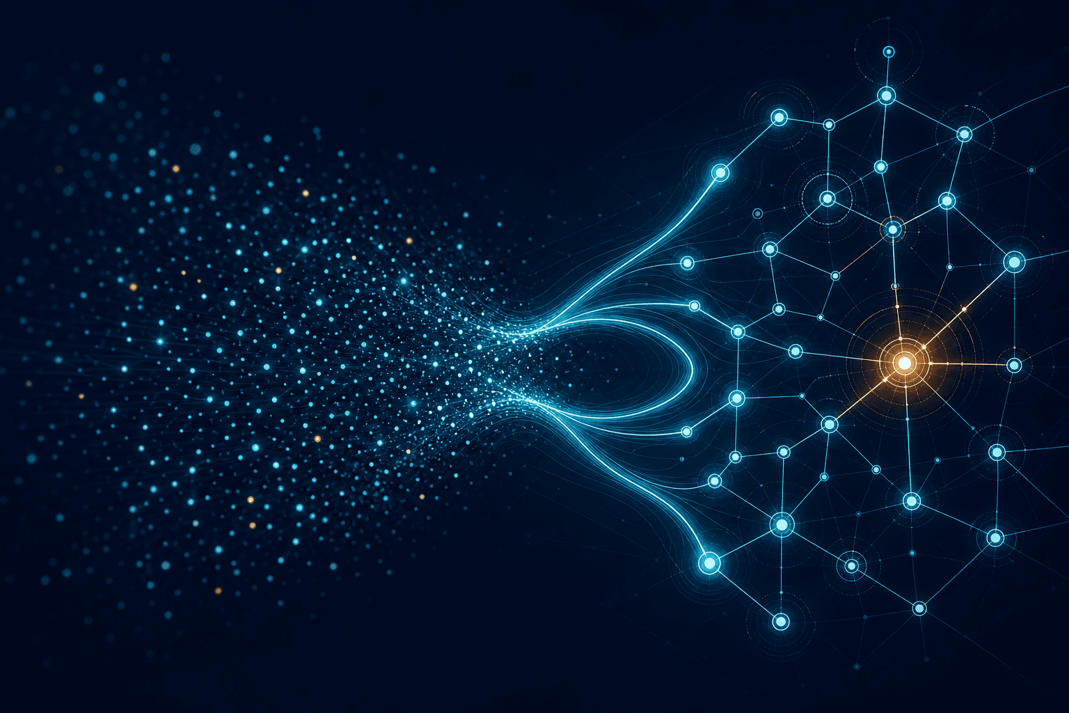 Workflow chaos transforming into an organized AI-powered system
